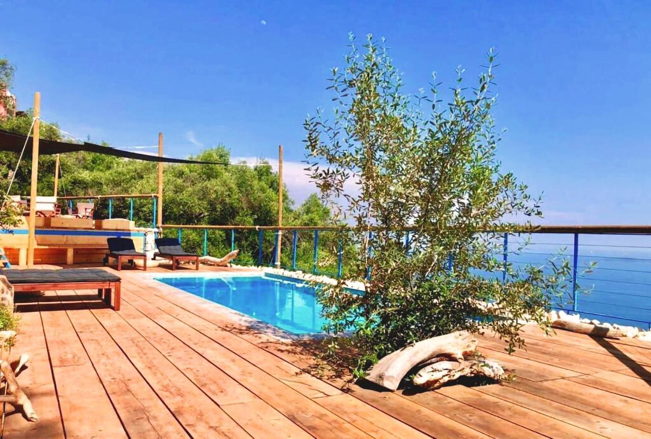 House Teigan Of Villa Intaba Breath Taking Sea Views Corfiot Riviera Corfu Island Greece With Pool Close To Ipsos Beach Pyrgi  ภายนอก รูปภาพ
