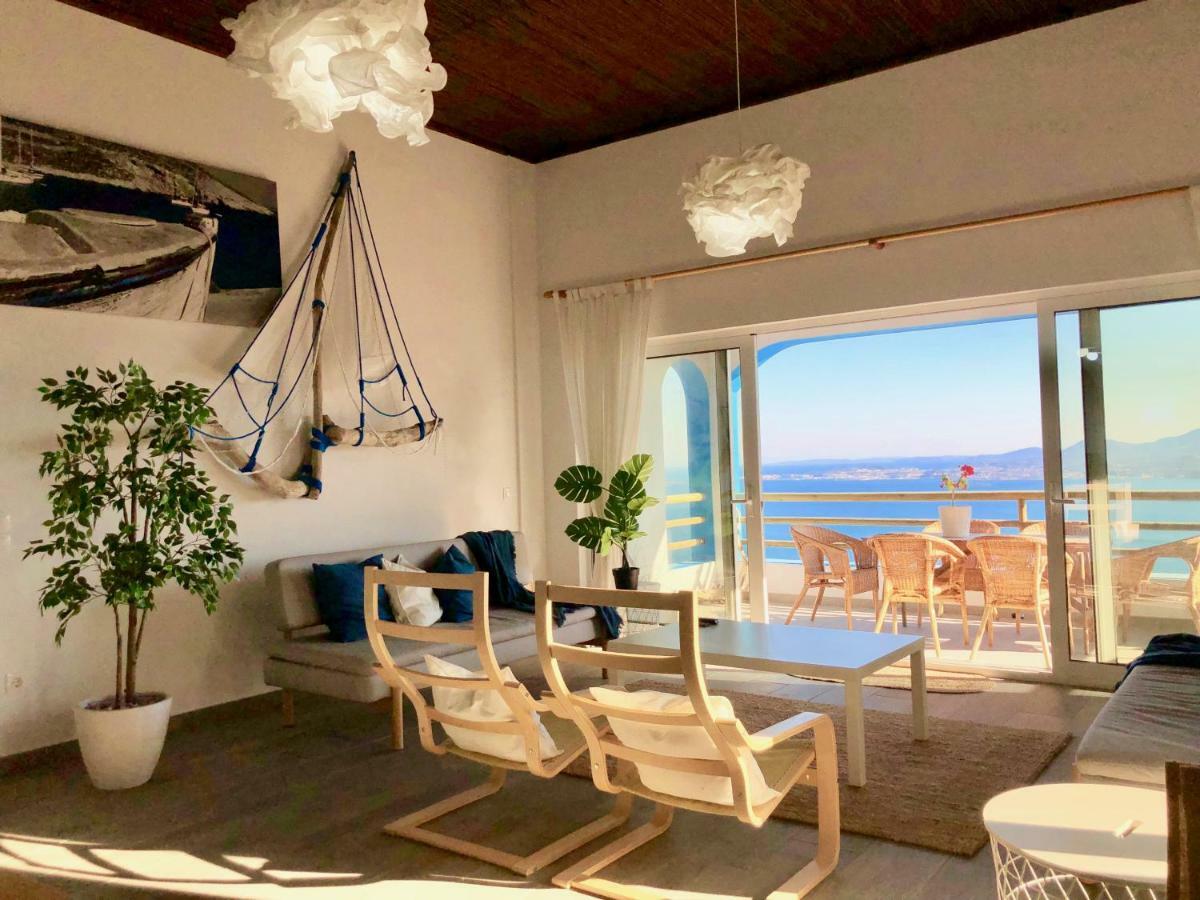 House Teigan Of Villa Intaba Breath Taking Sea Views Corfiot Riviera Corfu Island Greece With Pool Close To Ipsos Beach Pyrgi  ภายนอก รูปภาพ