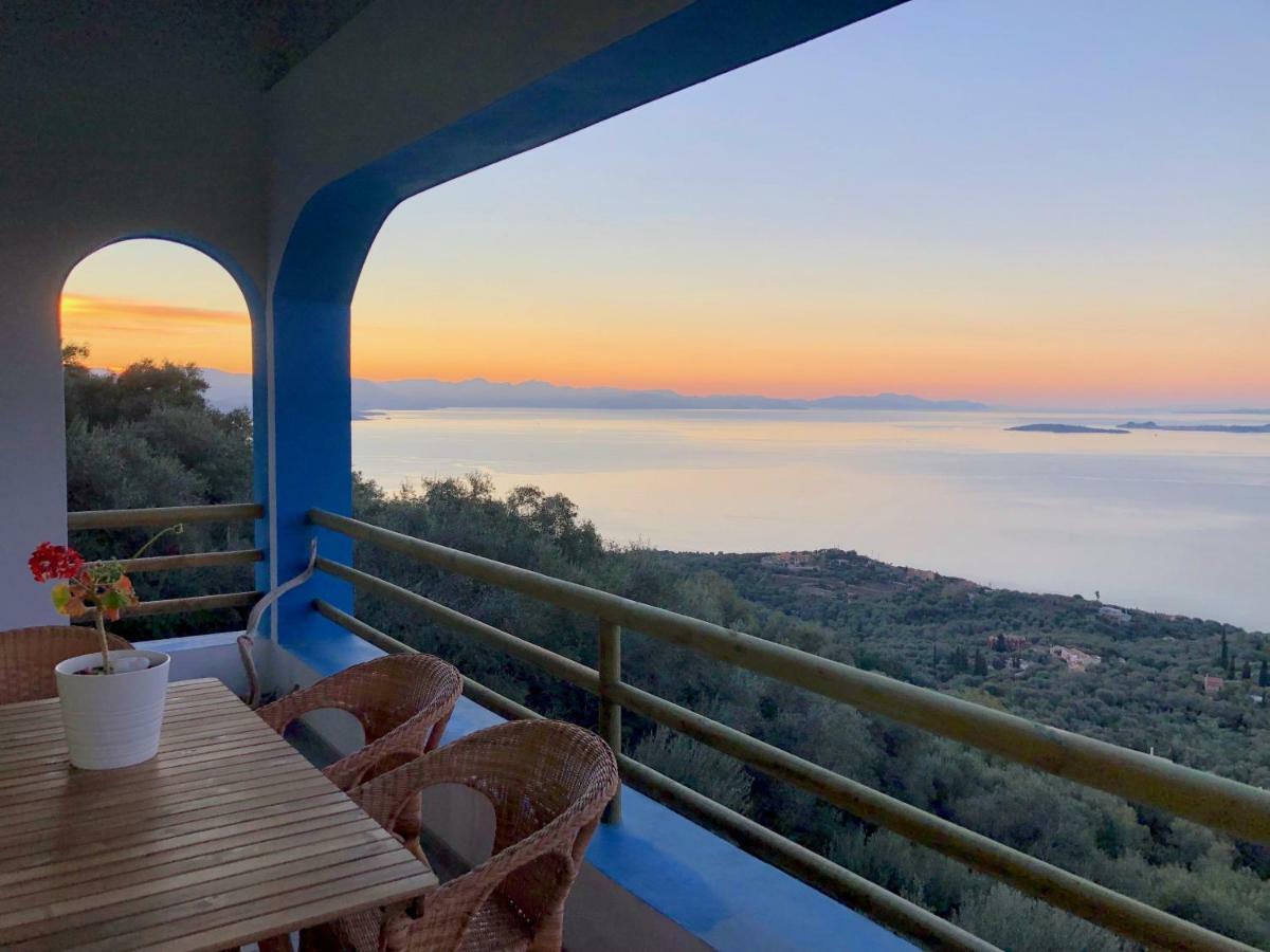 House Teigan Of Villa Intaba Breath Taking Sea Views Corfiot Riviera Corfu Island Greece With Pool Close To Ipsos Beach Pyrgi  ภายนอก รูปภาพ