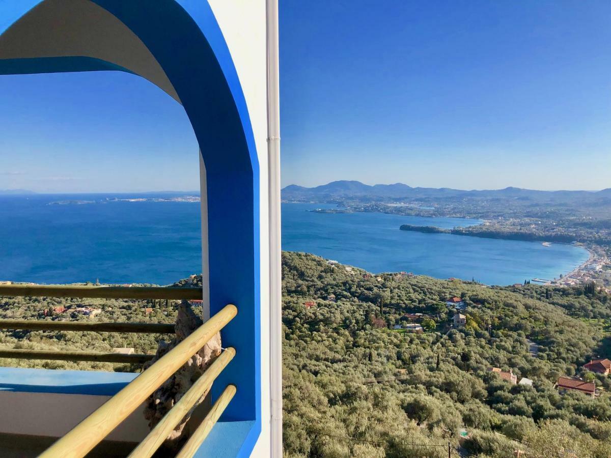 House Teigan Of Villa Intaba Breath Taking Sea Views Corfiot Riviera Corfu Island Greece With Pool Close To Ipsos Beach Pyrgi  ภายนอก รูปภาพ