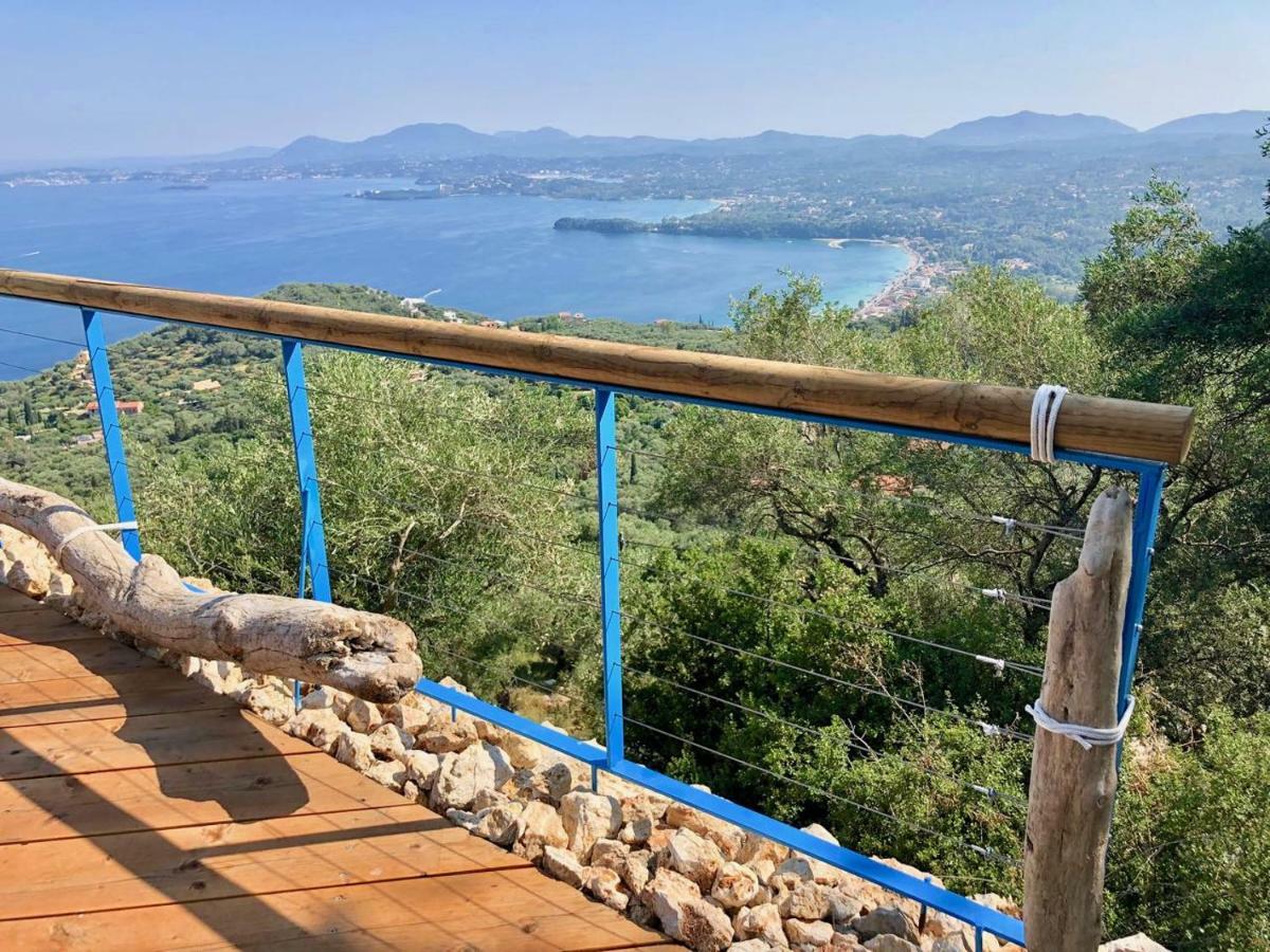 House Teigan Of Villa Intaba Breath Taking Sea Views Corfiot Riviera Corfu Island Greece With Pool Close To Ipsos Beach Pyrgi  ภายนอก รูปภาพ