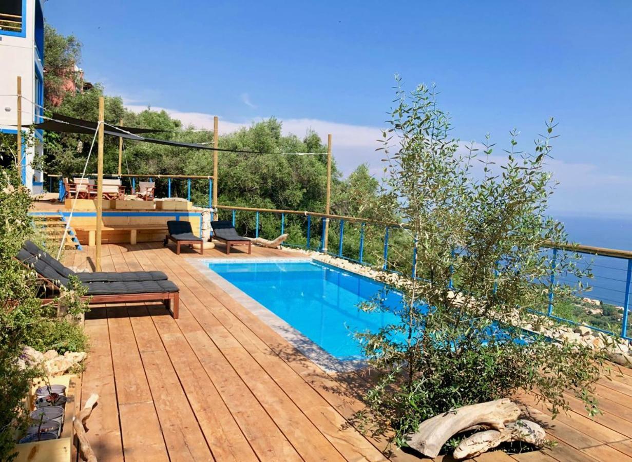 House Teigan Of Villa Intaba Breath Taking Sea Views Corfiot Riviera Corfu Island Greece With Pool Close To Ipsos Beach Pyrgi  ภายนอก รูปภาพ